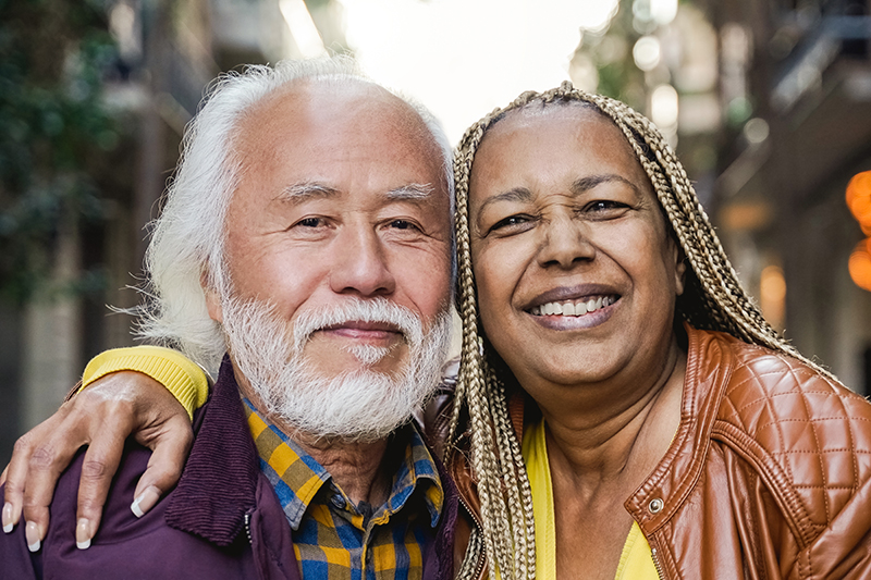 Happy older couple