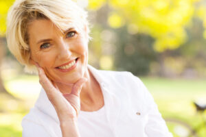 elderly lady smiling