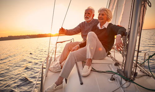 Couple on a sale boat