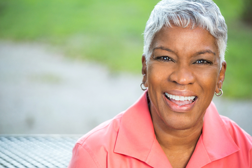 lady after receiving cataract treatment