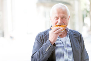 Man eating food